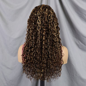 Pelucas de Cabello Humano 200% Natural, 22 Pulgadas, Ondas de Agua, Pelucas con Frente de Encaje P4/27, Peluca con Frente de Encaje Transparente 13x4 - Product Image 5