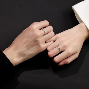 Anillos de Plata de Ley S925 con Circonita para Parejas, Diseño Exclusivo de Plutón y Charón, Anillos de Planeta de Lujo Discreto para Mujer y Hombre - Product Image 3