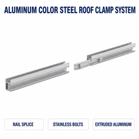 Système de fixation solaire miniature pour toit en acier trapézoïdal, structure de support de panneaux photovoltaïques commerciaux en aluminium anodisé