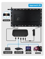 HD 8K60Hz Sync Box Avec Led Tv Rétro-Éclairage HDMI 2.1 Sync Box TV LED Rétro-Éclairage Kit Immersion Bandes D'éclairage Ambiant RGB w2811