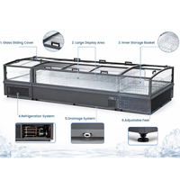 Congelador Isla de 500L con Pantalla Digital de Temperatura para Almacenamiento de Carne y Mariscos Congelados en Supermercados, Precio al por Mayor