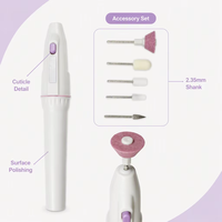 Mini perceuse à ongles portable rechargeable 35000 tr/min, modèle 1, avec moteur à brosse en plastique, 56g, pour le commerce extérieur