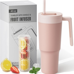 Wholesale 40OZ Tumblers With Handle and Straw Custom Logo <b>Coffee</b> Mugs Stainless Steel Water <b>Bottle</b> Vacuum 40oz Tumbler with Stra - Product Image 4
