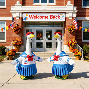 MSYO Disfraz de <span class=keywords><strong>Ganso</strong></span> para <span class=keywords><strong>el</strong></span> Porche, Estilo Uniforme Escolar, con Sombrero, para Decoración de Jardín y Porche - Product Image 3