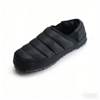Bottes d'hiver matelassées noires en gros, antidérapantes, légères et confortables, avec semelle isolante, personnalisables OEM/ODM (logo et style)