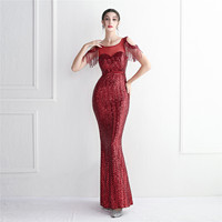 19092 #2022 nouveau Type perles magiques femmes Sexy décolleté en V profond paillettes robes de soirée Sexy longues femmes fête robe de soirée de bal