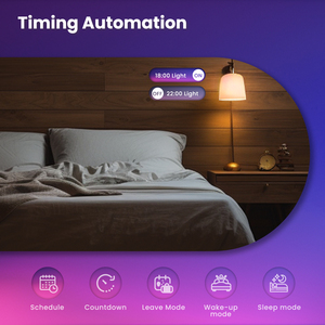 Ampoule intelligente E27 RGB Matter Wifi Tuya <span class=keywords><strong>Alexa</strong></span> Google Home, commande vocale, gradation, changement de couleur pour la maison, la fête, la chambre à coucher, interrupteur - Product Image 3