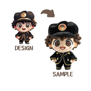 Bambola umanoide personalizzata giocattolo di peluche personalizzato coreano stella bambola peluche peluche CPC CE fare il tuo design