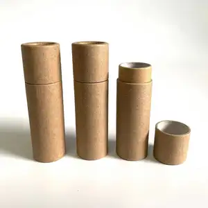 定制空俯卧撑除臭管容器纸板纸管tubo balsamo唇形纸箱，用于库存除臭剂