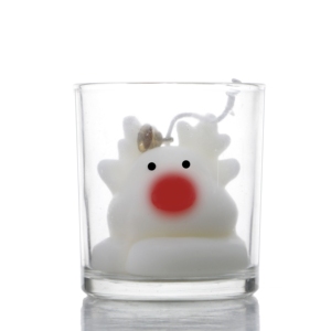 Hochwertige atmos phä rische Duft kerzen becher Minimalist ische runde transparente Glas kerzen gläser für den Heimgebrauch. - Product Image 3