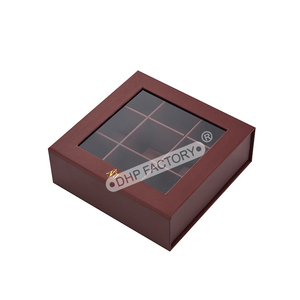 Boîte à chocolat <span class=keywords><strong>de</strong></span> style livre magnétique haut <span class=keywords><strong>de</strong></span> gamme, emballage en carton rigide, Scatola Con Finestra avec fenêtre transparente en PVC - Product Image 6
