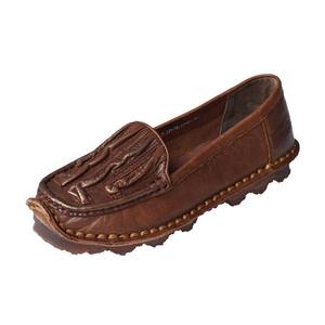 Botas de Mujer Estilo Británico Otoñales, Botines de Piel Auténtica con Plataforma y Tacón de Cuña con Cordones - Product Image 5