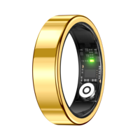 Anillo Inteligente de Fitness de Acero Inoxidable, Resistente al Agua IP68, Monitor de Actividad, Modos Multideportivos, Control por Gestos, Control por Aplicación, Oxígeno en Sangre