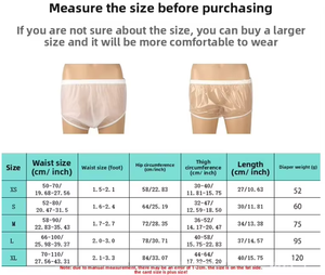 Couche lavable réutilisable pour adulte avec couche imperméable en TPU, anti-fuite et taille élastique - Product Image 2