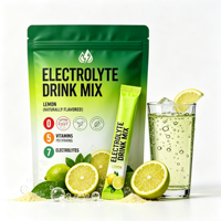 Pack d'hydratation électrolytique à marque privée, saveur citron, poudre de boisson énergétique électrolytique faible en calories à base de stévia, personnalisation OEM disponible