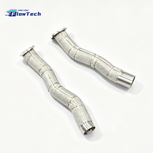 Tubería de Escape de Acero Inoxidable FlowTech T304 para Aston Martin DB11 4.0T V8 5.2T V12, Soldada con TIG, Ajuste Directo con Protector Térmico - Product Image 3