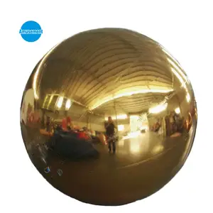 Trang Trí Inflatable Balls Treo Vàng Inflatable Gương Bóng Inflatable Bạc Bóng Trang Trí Lớn Sphere Vòng Globe