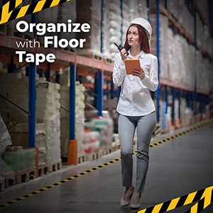 Màu Vàng Dấu Hiệu Cảnh Báo PVC Lane Đánh Dấu Khoảng Cách Xã Hội Tự Dính Băng Sàn - Product Image 5