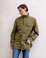 Veste à col roulé pour homme, ajustable avec cordon de serrage, respirante, à manches régulières, vert militaire, taille M, collection hiver décontractée Imperio Shop