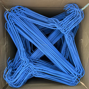 <span class=keywords><strong>Cintre</strong></span> en fil métallique jetable bleu pour magasin de nettoyage à sec à usage unique pour magasin de vêtements et élégant - Product Image 4