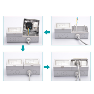 Ekyk EK55-1GB OEM IP55 duy nhất và đôi mở-gắn Bath Bar tường không thấm nước chuyển đổi ngoài trời chuông cửa chuyển đổi 250V 16A ABS + PC - Product Image 5