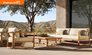 Chaise longue en bois de teck haut de gamme canapé en teck extérieur Patio salon Villa jardin <span class=keywords><strong>terrasse</strong></span> - Product Image 6