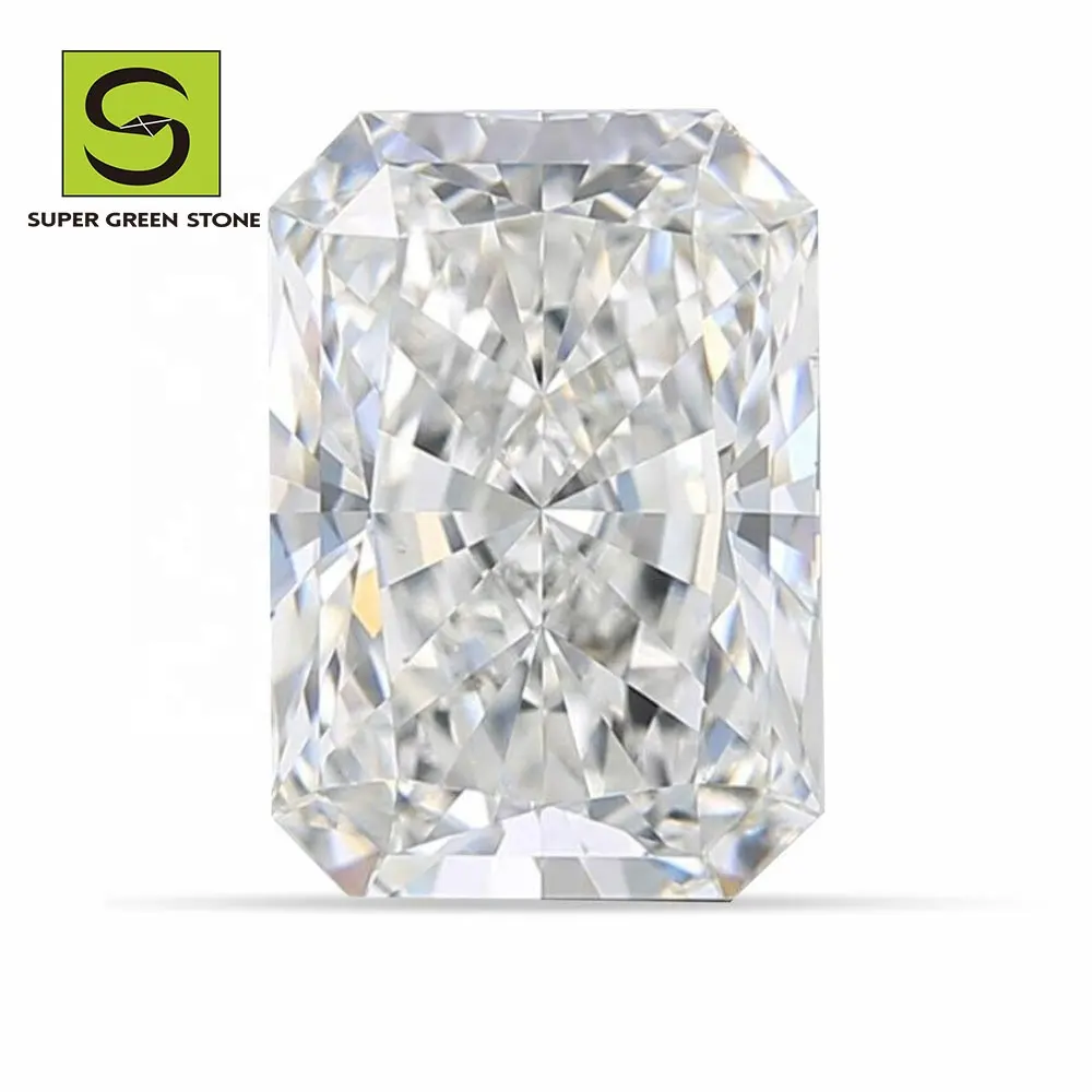 SuperGS SGSD046 Poli Vvs1 Made Rose Blue Hpht Emerald Raw Uncut Cvd Round Cut Big Carat Lab Grown Diamond