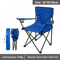 Chaise pliante d'extérieur avec accoudoirs, chaise de pêche compacte et portable, chaise de pêche et de camping de loisirs avec dossier