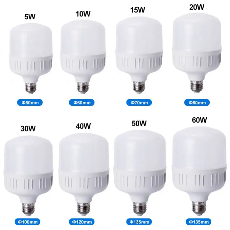 Ampoule Led de haute qualité 5W 10W 15W 20W 30W 40W 50W ampoule T populaire éclairage d'entrepôt ampoules E27