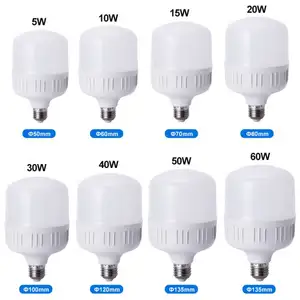 Ampoule Led de haute qualité 5W 10W 15W 20W 30W 40W 50W ampoule T populaire éclairage d'entrepôt ampoules E27