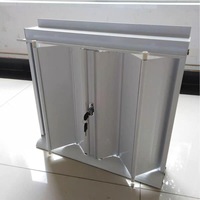 Volet pare-soleil architectural en aluminium, volet anti-ouragan Bahama, volet pliant anti-tempête, volet aérodynamique, lamelle décorative de façade