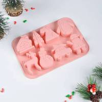 MUYULINS Weihnachten 8-Fach LFGB Platin Antihaft-BPA-freie Silikon-Mousse-Kuchen-Dekorationsform China