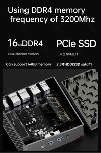 Mini PC con IA 7 5800U/5825U, 8 Núcleos, 16 Subprocesos, Gráficos, 16 GB de RAM GDDR5 DDR4, Garantía de 3 Años, Uso Doméstico/Oficina, A1-2200U 2500U 3550H Ry - Product Image 2