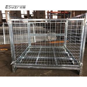 Özel istiflenebilir fabrika depolama tel örgü depo büyük <span class=keywords><strong>Metal</strong></span> ciro sepet kafes - Product Image 2