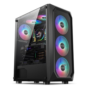 Estuche de PC para juegos Atx de alta calidad con vidrio templado y fuente de alimentación Estuche de computadora de acero Secc a bajo precio para jugadores - Product Image 5
