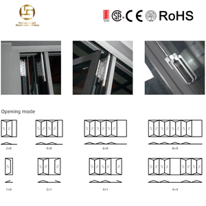 <span class=keywords><strong>Finestra</strong></span> Pieghevole in Alluminio di Alta Qualità Angel con Vetro Temperato, Griglia di Sicurezza, <span class=keywords><strong>Doppia</strong></span> Apertura, Resistente agli Urti, Insonorizzata e Termoisolante per Cucina - Product Image 3