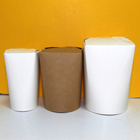 Boîte alimentaire jetable en papier kraft anti-fuite à fond rond pour plats, pâtes et emballages à emporter