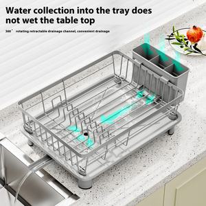 Estante <span class=keywords><strong>de</strong></span> almacenamiento <span class=keywords><strong>de</strong></span> Metal para cocina doméstica todos los días sobre el fregadero, estante <span class=keywords><strong>de</strong></span> secado <span class=keywords><strong>de</strong></span> platos con escurridor, organizador <span class=keywords><strong>de</strong></span> vajilla rosa, soporte para ollas - Product Image 4