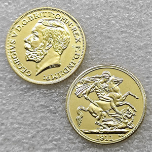 Pièces de monnaie commémoratives de style antique du Royaume-Uni de 1911, cadeaux, décoration de la maison - Product Image 1