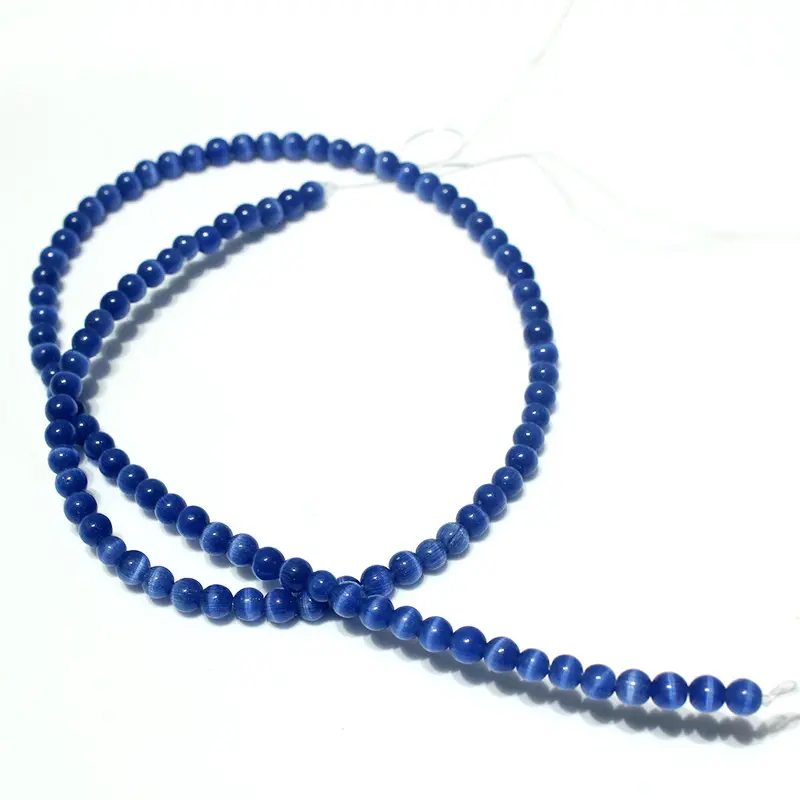 Stein perlen für Armbänder Halskette Schmuck Herstellung Diy Schmuck Zubehör 4mm Cat Eye Stone Runde Perlen
