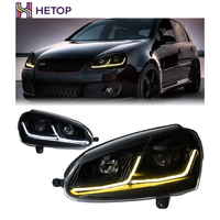 Phares HETOP Golf 5 2006-2010 avec feux de jour LED, clignotants améliorés, ensemble de phares modifiés, accessoires automobiles pour VW