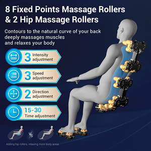 Luxuriöser elektrischer 3D-Massagestuhl mit Bluetooth-Airbag heizung ohne Schwerkraft und Ganzkörper dehnung-Factory Direct - Product Image 2