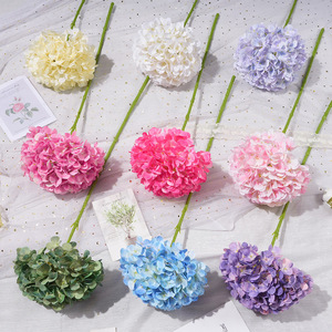 Arreglo Floral Artificial de Hortensias de Seda Estilo Francés 3D para Decoración de Bodas - Product Image 1
