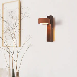 工业6w发光二极管床头灯砖红色简约石灰华卧室酒店走廊客厅复古装饰 - Product Image 2