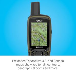 GPSMAP 65s GPS portable à commande par bouton / Altimètre / ANT+ / Stockage 16 Go / Batterie 16 heures / Écran couleur 2,6 pouces / Fréquence multibandes - Product Image 5