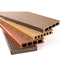 Tablero de madera WPC para terraza, suelo hueco de PVC para exteriores
