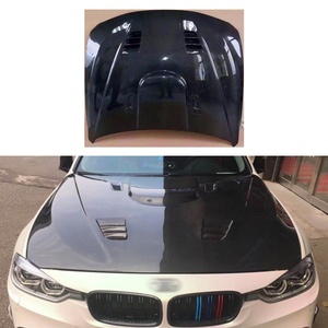 OUER Carbon Fiber <b>Engine</b> <b>Hood</b> New Condition for 3 Series 2012-2019 F30/F35 M4 Style Black Bolt-On - Product Image 1