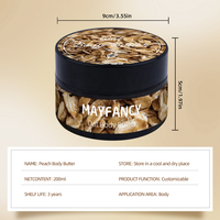 MAYFANCY Crème hydratante végétalienne à l'acide hyaluronique pour peaux sèches, éclaircissante, nourrissante, raffinée, beurre corporel fouetté au karité bio pour
