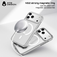 Étui de téléphone magnétique étanche antichoc ultra-fin en TPU+PC transparent anti-jaunissement ATB pour 18 Pro Max