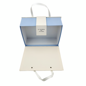 Scatola Regalo di Lusso in Cartone Personalizzabile con Logo, Stile Tutto in Uno, Portatile, con Manico e Chiusura Magnetica per Matrimoni e Natale - Product Image 4